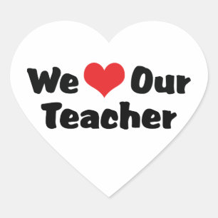 Adesivo Coração Adoramos Nosso Professor