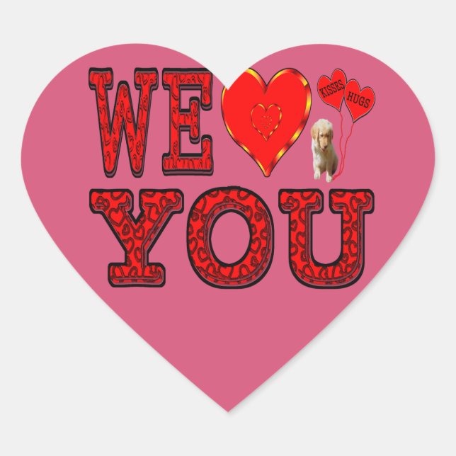 Adesivo Coração Adoramos Seu Autocolante (Frente)