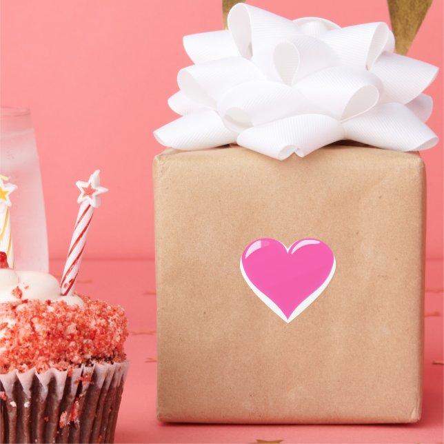 Adesivo Coração Adorei Dons de Coração Rosa (Festa)