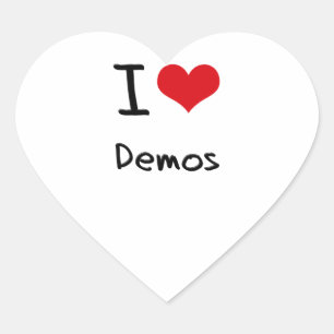 Adesivo Coração Adoro Demos