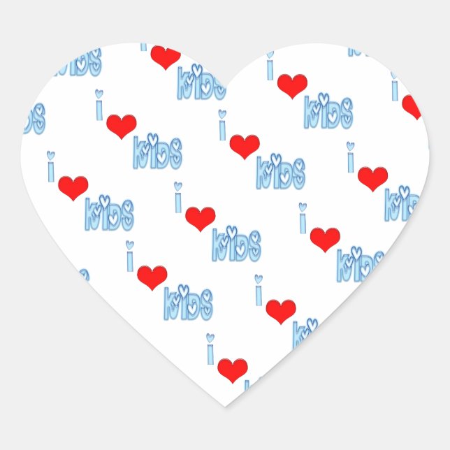 Adesivo Coração Adoro Kids Stickers (Frente)