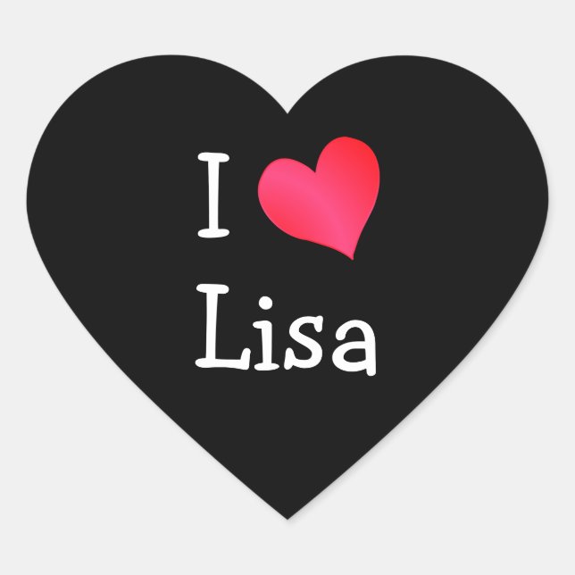 Adesivo Coração Adoro Lisa Heart Sticker (Frente)