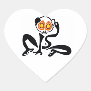 Adesivo Coração Adoro LORISES Lentos - Vida selvagem - Animais ame