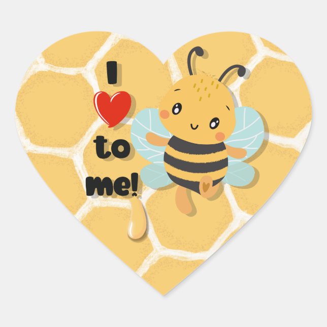 Adesivo Coração Adoro ser eu! (Frente)