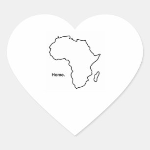 Adesivo Coração África é o Home Sticker