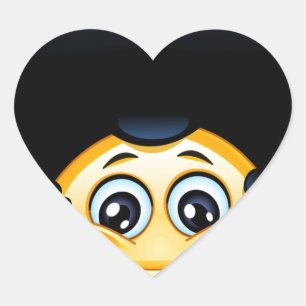 Adesivo Coração afro emoji