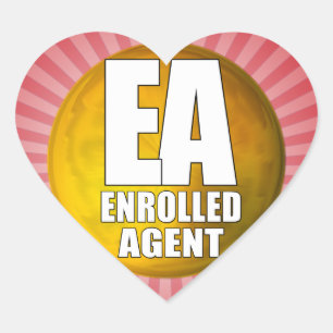 ADESIVO CORAÇÃO AGENTE INSCRITO DE LOGOTIPO EA
