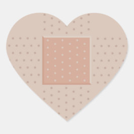 Adesivo Coração Aglomerado de Bandas Médicas - Autocolante