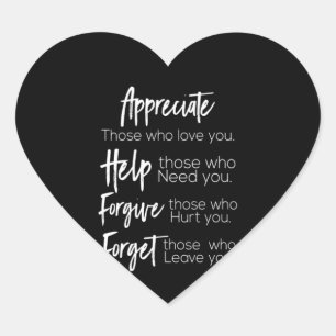 Adesivo Coração agradeço ajuda perdoe quem ama você