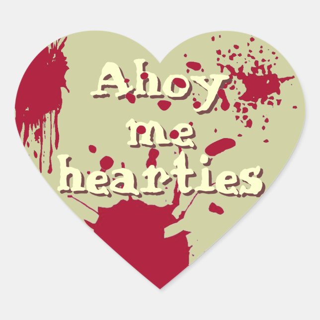 Adesivo Coração Ahoy me heartis (Frente)