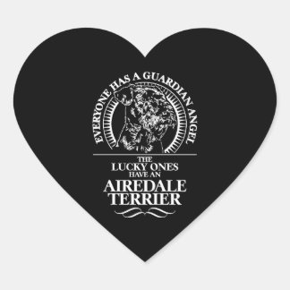 Adesivo Coração Airedale Terrier Guardian Angel Cotação do cão