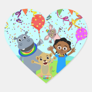 Adesivo Coração Akili & Friends Sticker 3