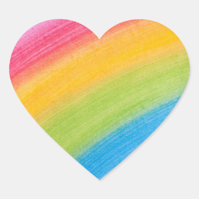 Adesivo Coração algures sobre os autocolantes do arco-íris (Frente)