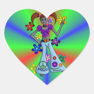 Adesivo Coração Alienígena Hippy Heart