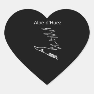 Adesivo Coração Alpe Huez Em França Design