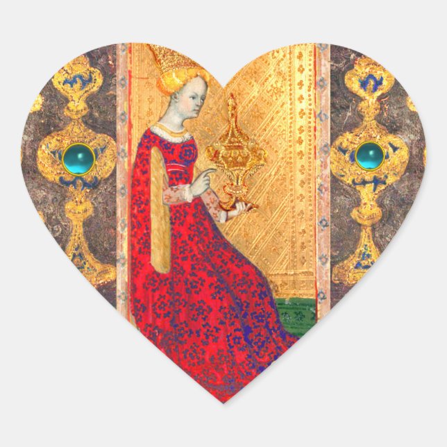 ADESIVO CORAÇÃO ALVAS ANTIGAS DE RENASCIMENTO/RAINHA DE CUPOS (Frente)