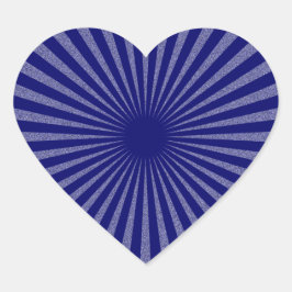 Adesivo Coração Alvo Azul -