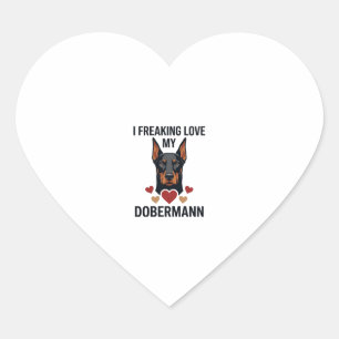 Adesivo Coração Amando Dobermann Corações Vermelhos_1