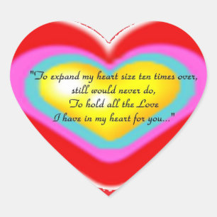 Adesivo Coração Amar Poem Sticker