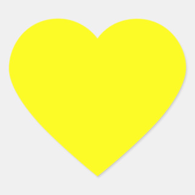 Adesivo Coração Amarelo claro (cor sólida) (Frente)