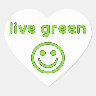 Adesivo Coração Ambiente Verde Pro Vivo Renovável Ecológico