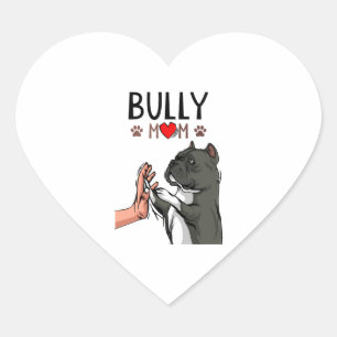 Adesivo Coração American Bully Mamãe Bonita Cachorro Mamãe Engraça