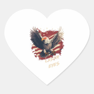 Adesivo Coração American Eagle Bitmoney - Olhos a Laser
