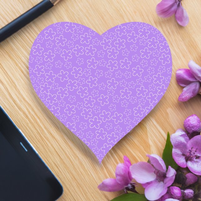 Adesivo Coração Ametist Blossom (Amethyst Blossom Heart Sticker)