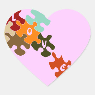 Adesivo Coração Amo-te.