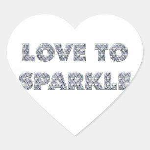 Adesivo Coração Amor A Sparkle