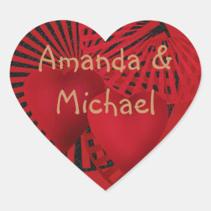 Adesivo Coração Amor, casamento