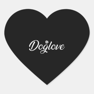 Adesivo Coração Amor com cão