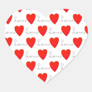Adesivo Coração Amor Corações Vermelhos