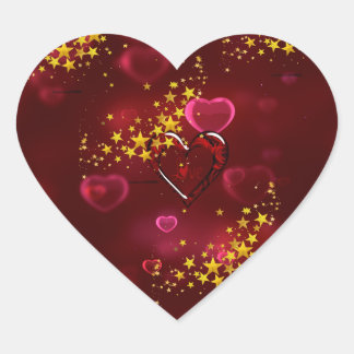 Adesivo Coração Amor de coração vermelho