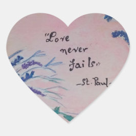 Adesivo Coração amor nunca falha