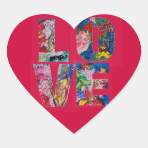 ADESIVO CORAÇÃO AMOR PAPAIS NOEIS MUSICAIS CORAÇÃO DE FESTA XMAS