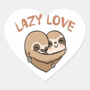 Adesivo Coração Amor Preguiçoso
