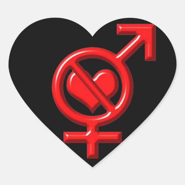 Adesivo Coração Amor Proibido do OPUS (Frente)