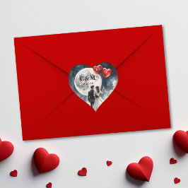 Adesivo Coração Amor Romântico No Casamento De Contos De Noite Na 