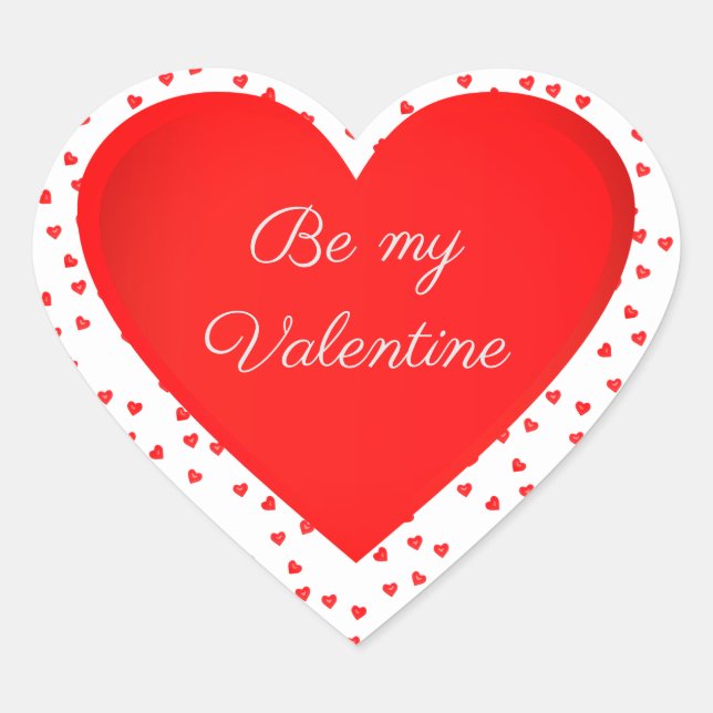 Adesivo Coração Amor Ser Meu Namorados Vermelho (Frente)