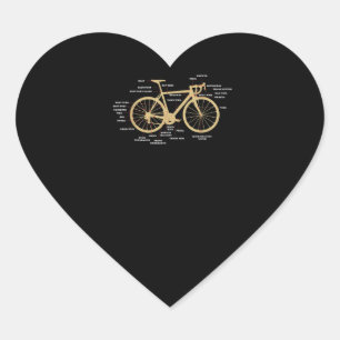 Adesivo Coração Anatomia de ciclismo de bicicleta Peças de bicicl