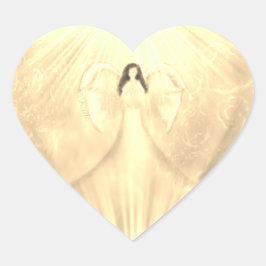 Adesivo Coração Angel Art Yellow Archangel Uriel Reando Stickers