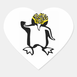 Adesivo Coração Animais selvagens - Adoro PINGUINS - Vida selvagem