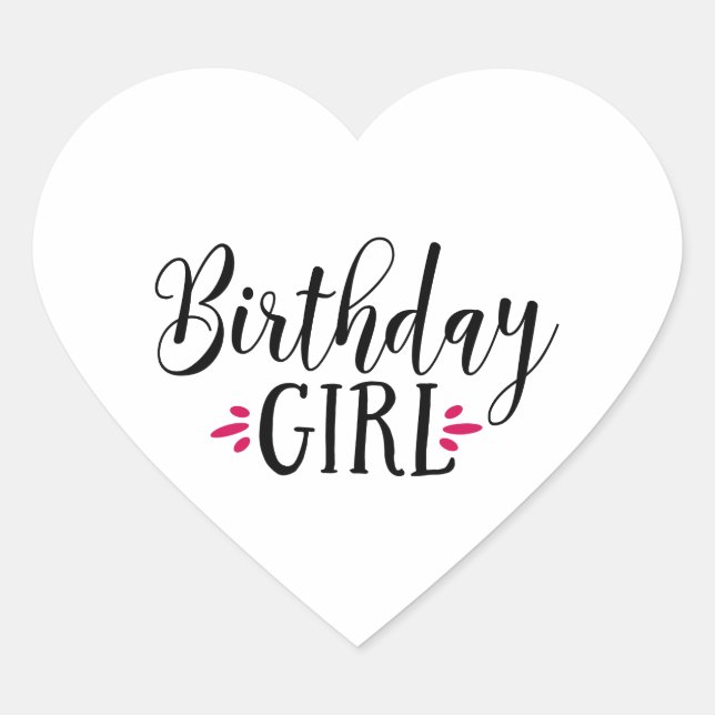 Adesivo Coração aniversariante (Frente)