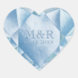 Adesivo Coração Aniversário do Casamento 60 do Watercolor Heart Di