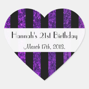 Adesivo Coração Aniversário - Linhas, Listras, Largura - Preto Ro