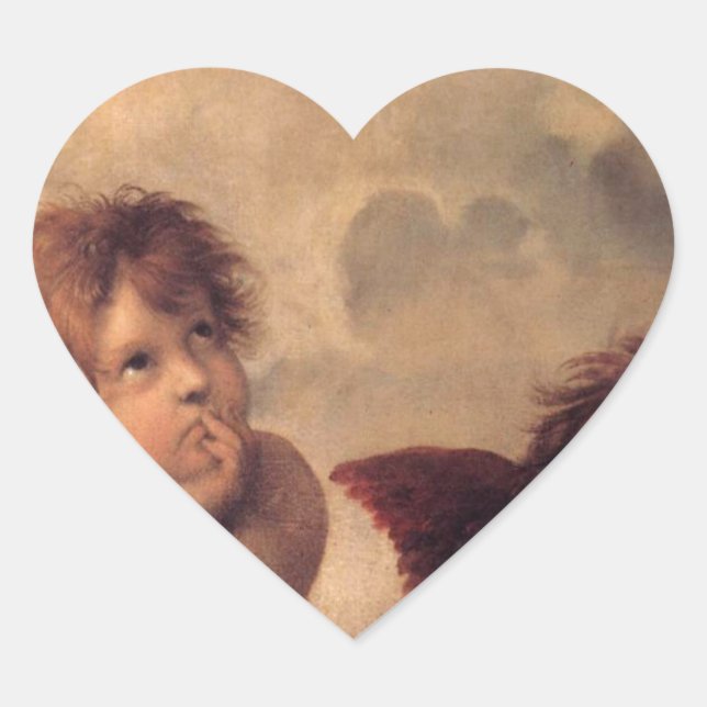 Adesivo Coração Anjo Fé Raphael Bênção Fofa (Frente)
