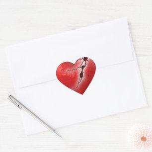 Adesivo Coração Anti-Valentine Coração Quebrado