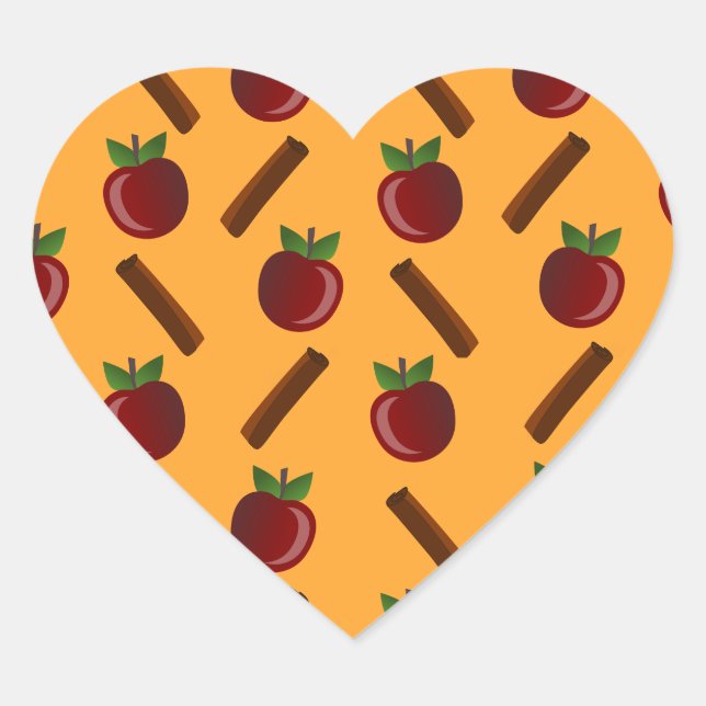 Adesivo Coração Apple Cinnamon (Frente)