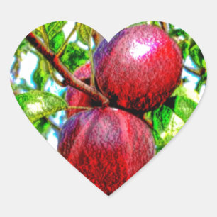 Adesivo Coração Apple de meu olho colore o desenho